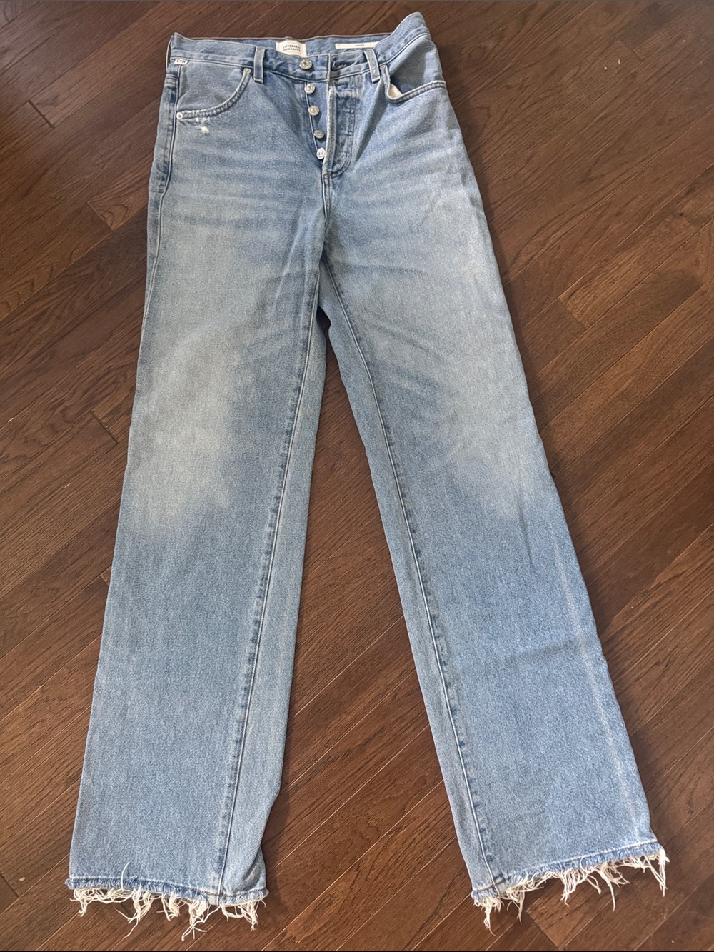 Citizens Of Humanity Light Blue High-Rise Straight Jeans